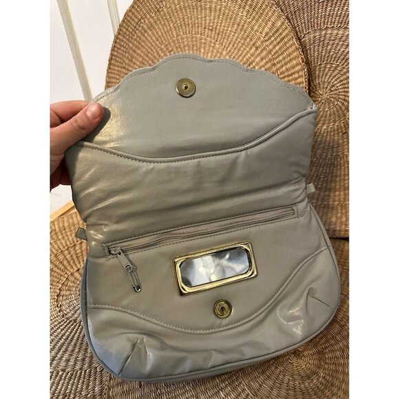 Mitzi women’s gray scalloped clutch bag - Picture 6 of 8